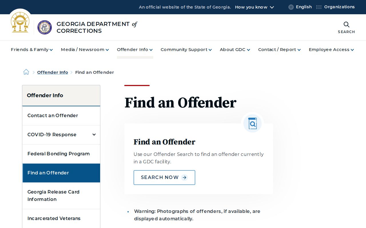 Georgia GDC offender search for Dodge County released inmates